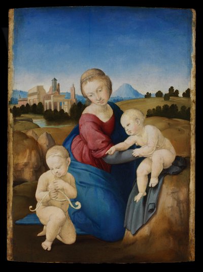 Madonna y el Niño con el Infante San Juan de Raffaello Sanzio Raphael